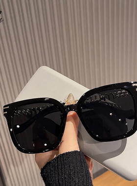 透明茶色大脸显脸小链条太阳镜