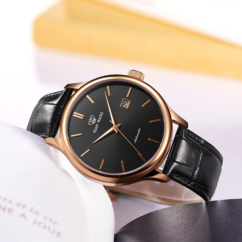 天王正品防水自动时尚简约机械表 天王天唯雅国产腕表