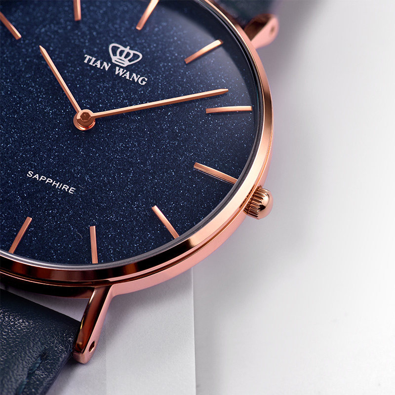 天王手表男正品石英表星空表盘手表简约北欧女表满天星腕表3851P