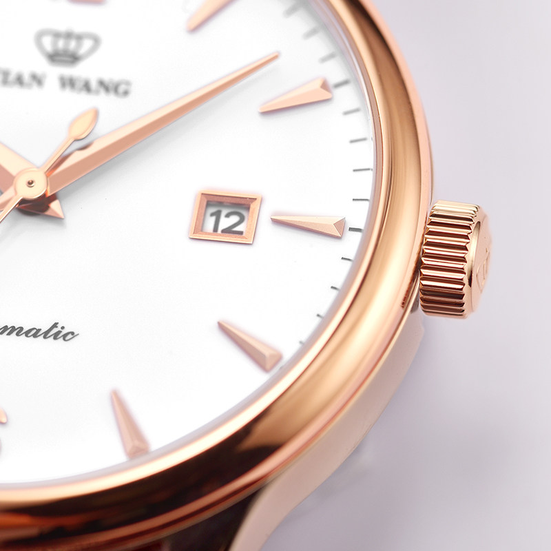 时尚休闲皮带腕表防水简约男表5844 天王天唯雅国产腕表