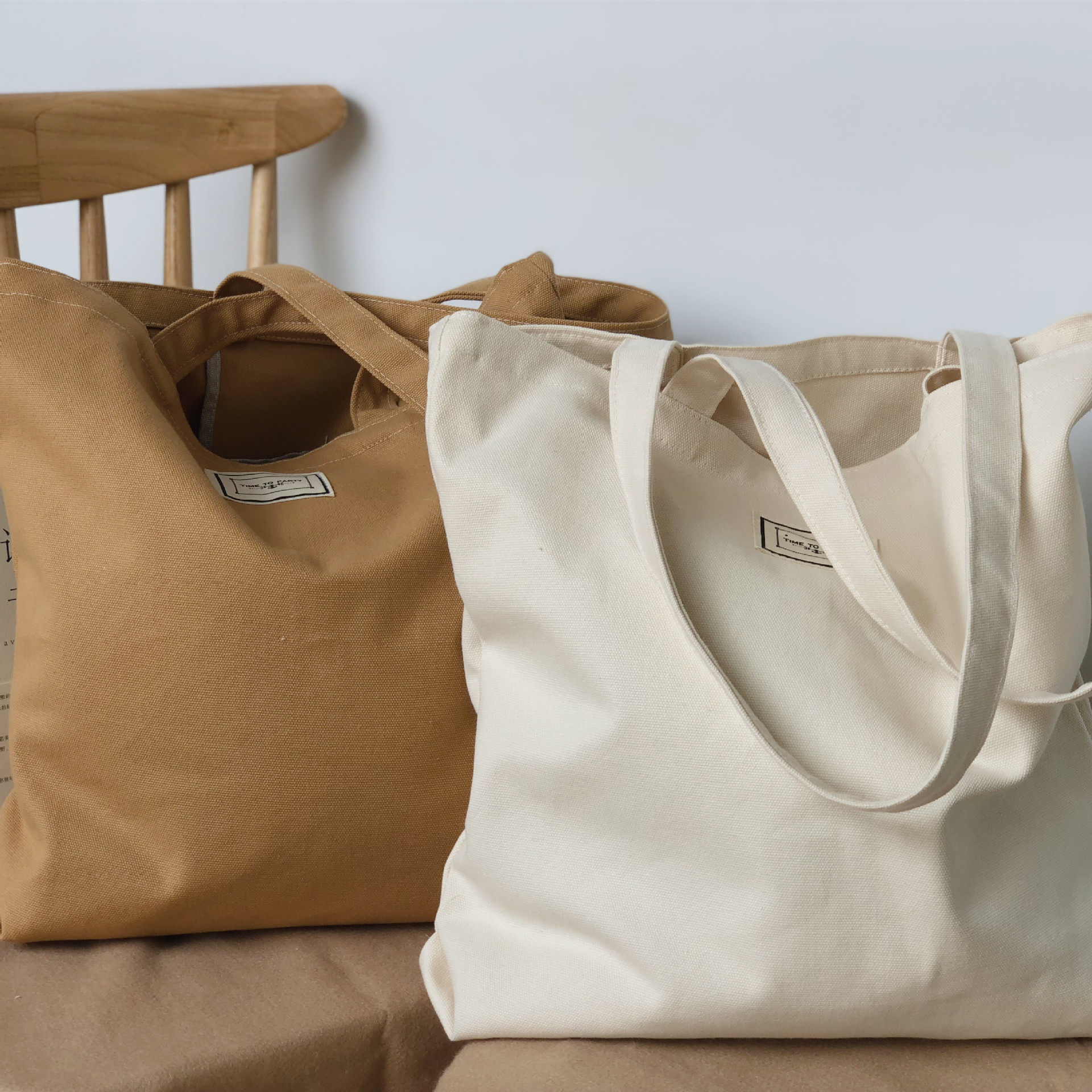 【YUU手作】文艺复古帆布包托特包加厚大容量原宿风单肩布袋书袋,淘宝优惠券,粉丝福利购,淘宝优惠卷