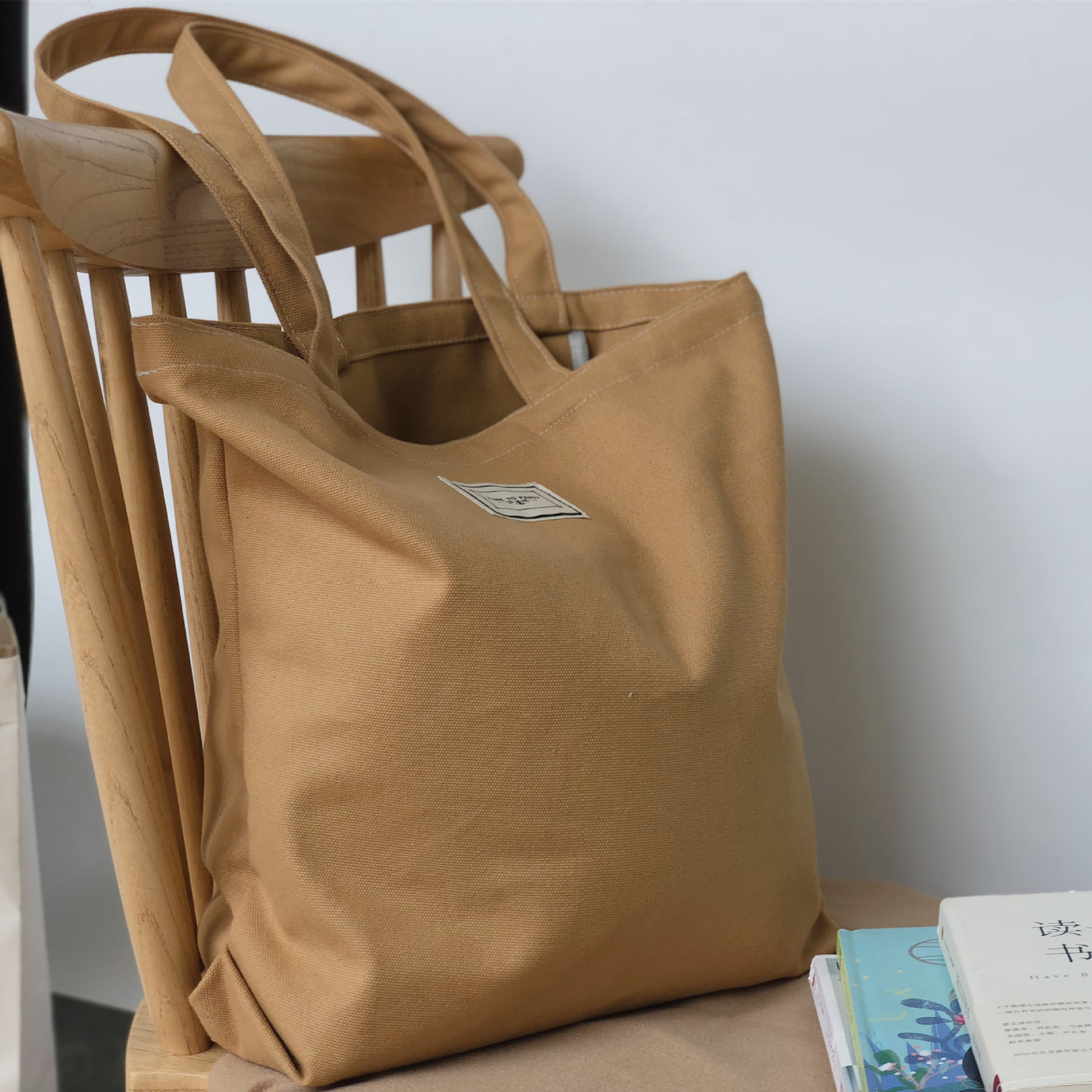 【YUU手作】文艺复古帆布包托特包加厚大容量原宿风单肩布袋书袋,淘宝优惠券,粉丝福利购,淘宝优惠卷