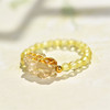 Titanium Crystal Ring Pixiu Ring Yellow Hair Crystal Ring