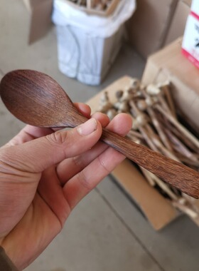 鸡翅木小勺子木制吃饭儿童餐具小木勺楠木汤勺厨房用厂里直供