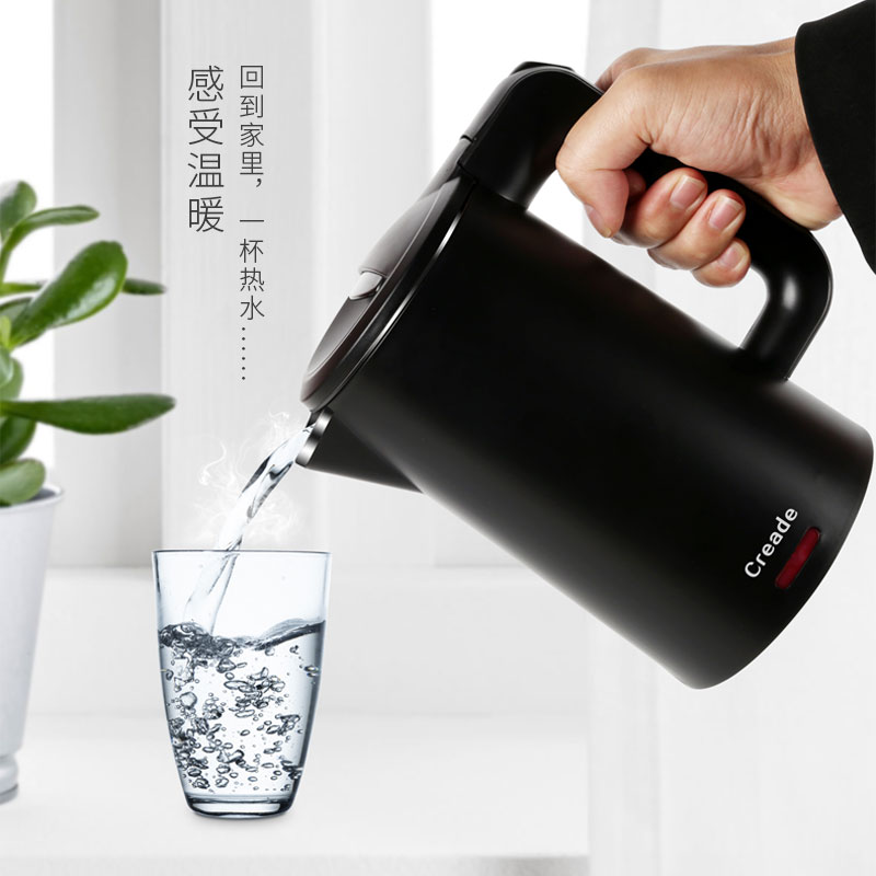 酒店宾馆专用电热水壶小型0.8L1.2升 不锈钢烧水壶科瑞德电烧水壶 - 图2