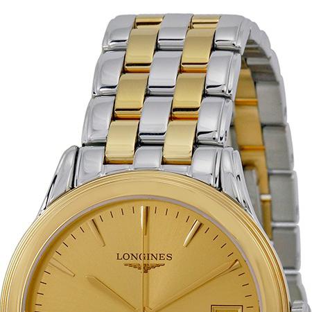 浪琴LONGINES代购L47743327手表休闲风 舒适男式间金钢带腕表正品