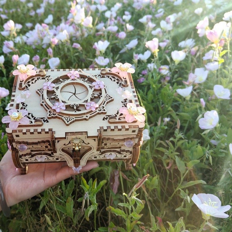 diy手工拼装木制音乐盒八音盒首饰收纳机关盒千与千寻玩具女生,淘宝优惠券,粉丝福利购,淘宝优惠卷