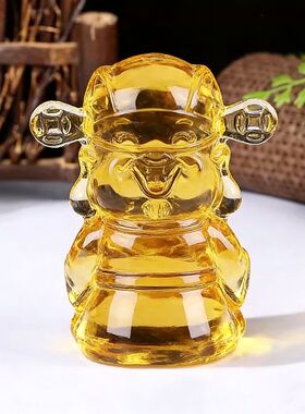 琉璃黄水晶小财神爷摆件聚宝盆招财店铺开业家用办公室桌面装饰品