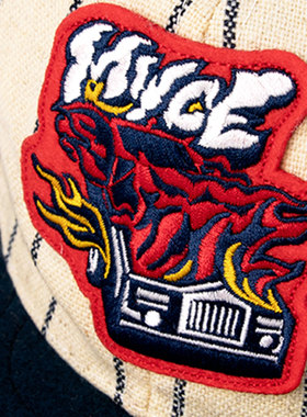 MYGE&EBBETS FIELD FLANNELS 复古条纹羊毛平檐棒球帽