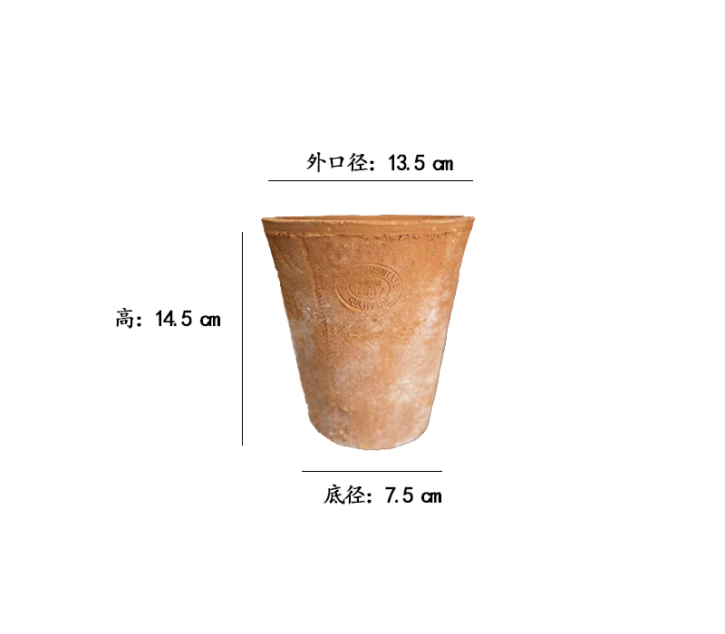 瑕疵红陶盆简约创意田园文艺泥瓦盆植物多肉鲜花盆粗陶种植透气盆 - 图2