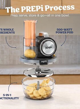 美国代购Ninja PREPi Prep & Store System PN301 蔬果切片料理机