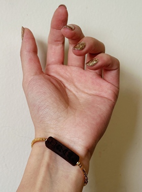 叶优里独家经典六字真言降真香纯银S925男女手串手链观音心咒手串