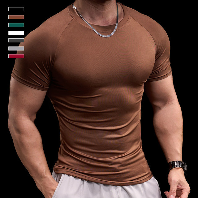 Domineering muscle short-sleeved quick-drying men's routine