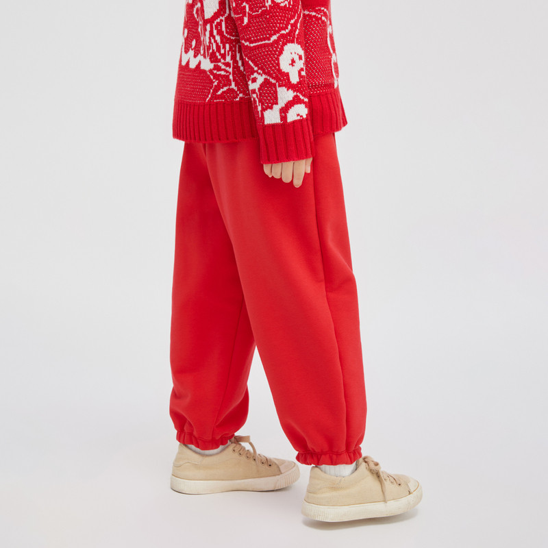 播broadcute童装裤子2024春季新款新年系列男女童休闲裤KER1K927