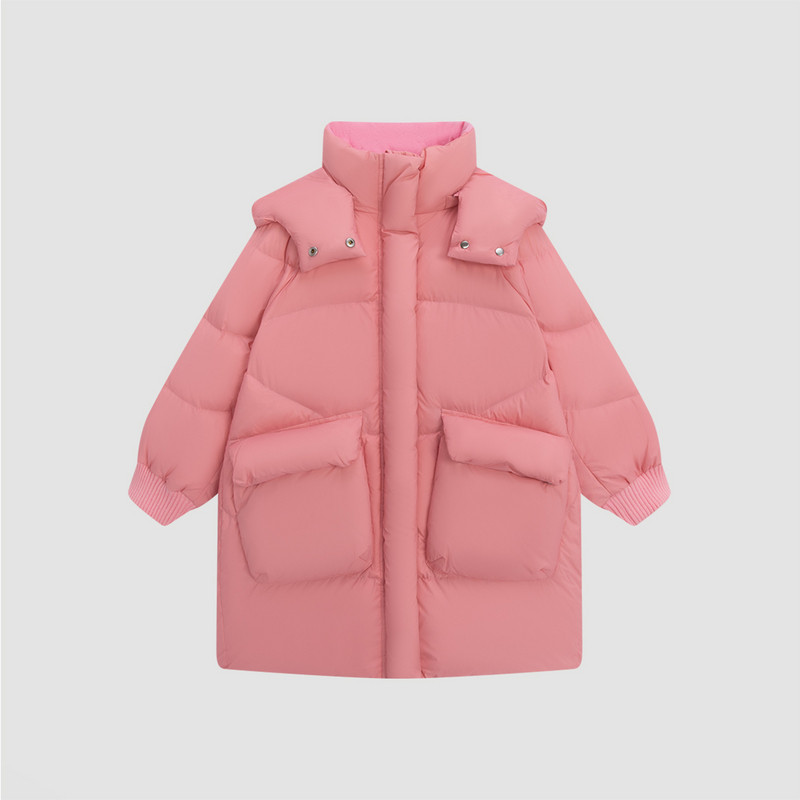 播broadcute童装羽绒服秋冬新款男女童保暖口袋外套KEQ4R636