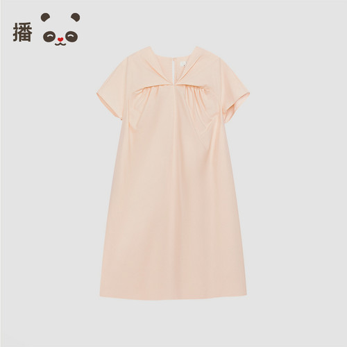 播broadcute童装连衣裙2024夏季新款女童简约休闲A字裙KGR2L970 - 图3