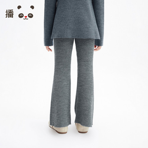 播broadcute2025春新品喇叭羊毛长裤女童KGS1KD0227 - 图2