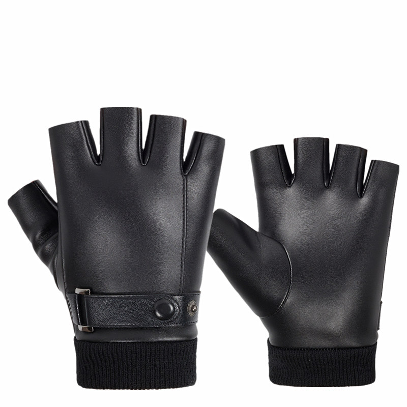 皮手套男秋冬季潮户外加绒保暖触屏骑行开车防水防滑露指半指手套,淘宝优惠券,粉丝福利购,淘宝优惠卷