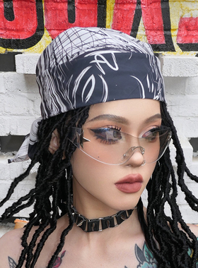 美式hiphop头巾包头辣妹棉方巾