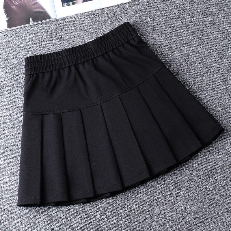 松紧高腰2022春秋新款防走光百褶裙 佐帕莎半身裙