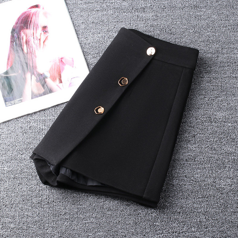 不规则毛呢2021秋冬新款裙裤女短裙 佐帕莎半身裙