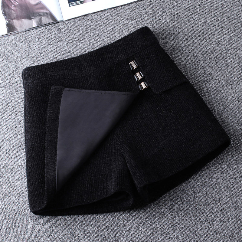 雪尼尔女短裤2021秋冬季新款短裙 佐帕莎休闲裤