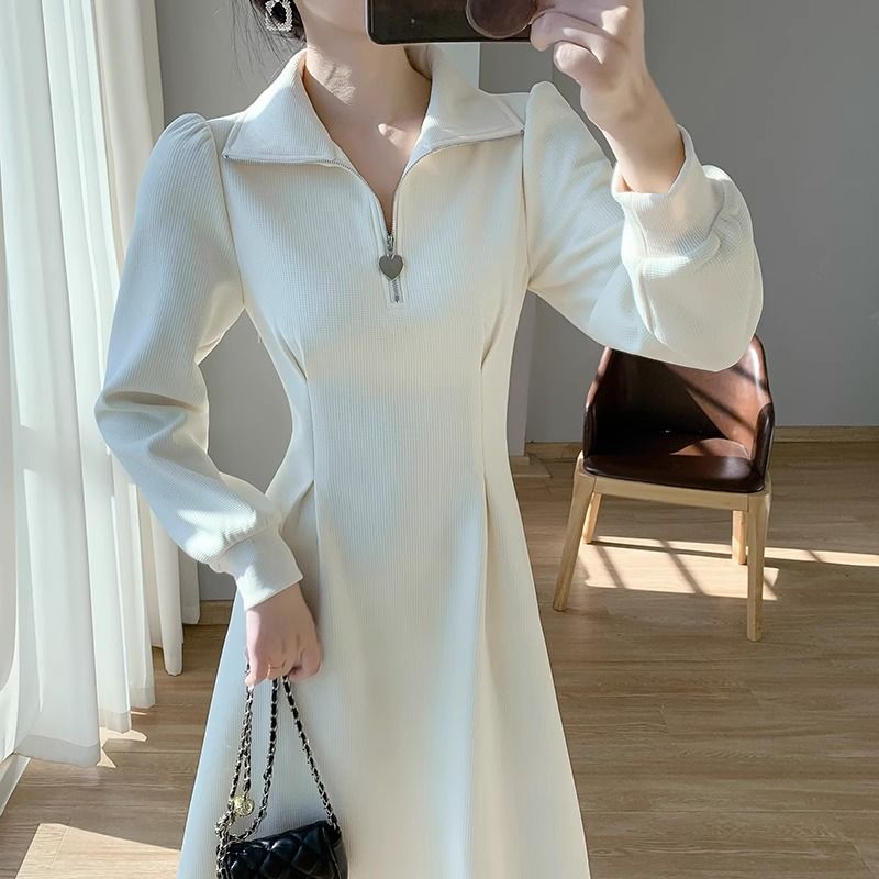 非凡原创温柔收腰气质显瘦大码连衣裙