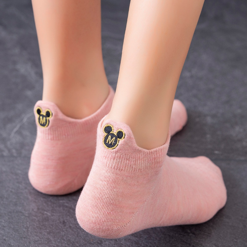 秋季浅口韩国可爱ins潮女短袜 比尔姿彩短袜/打底袜/丝袜/美腿袜