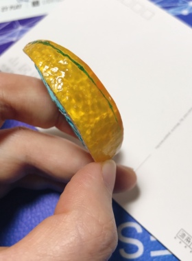 双色手工制作树脂仿真冰柠檬片