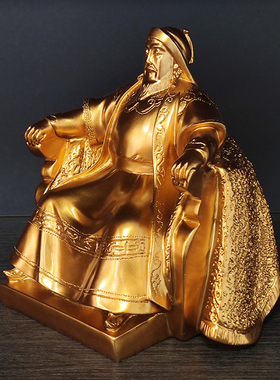 成吉思汗坐像摆件蒙古族摆设内蒙古工艺品蒙古元素装饰品