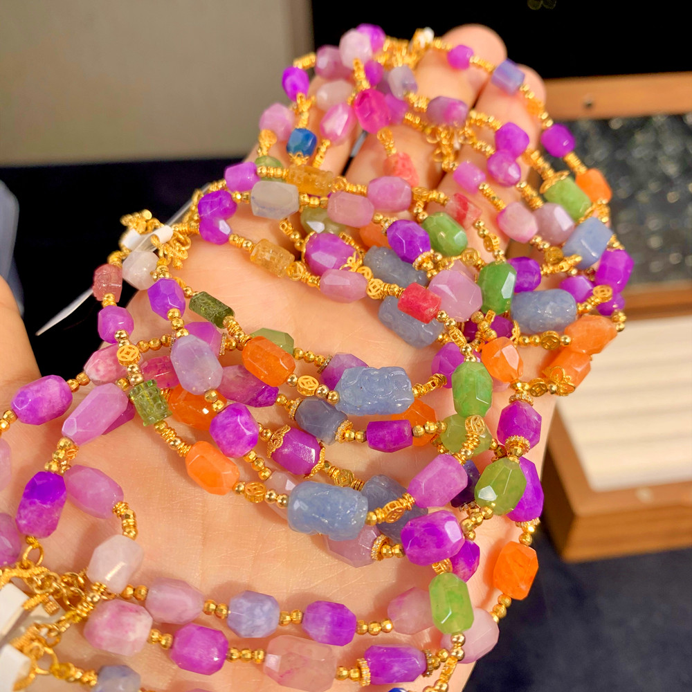 潮生石舒俱来糖果钻石手串 南非老矿料 桃红 皇家紫灭霸橘  多宝,淘宝优惠券,粉丝福利购,淘宝优惠卷