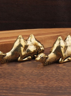 中式仿古黄铜骆驼摆件客厅办公室