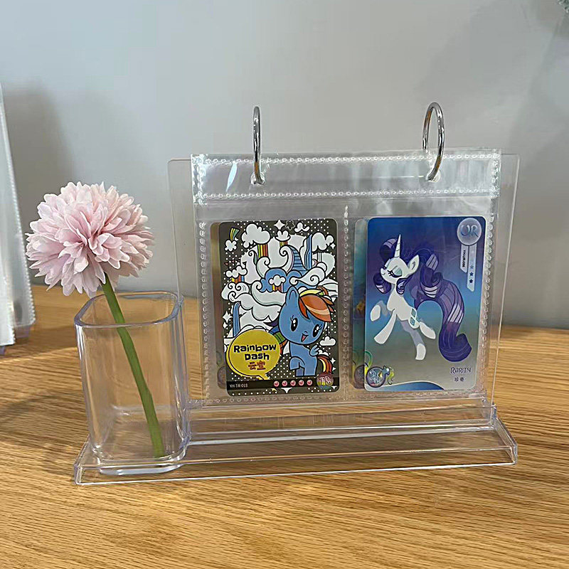 ins风追星3寸A5A4透明收纳相册明信片展示架拍立得相框桌面摆台