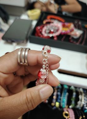 8mm原创设计手链女小众红色琉璃珠精致气质闺蜜礼物送女友生日