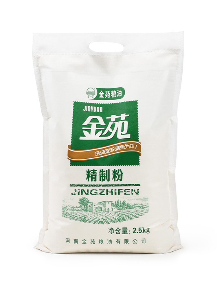 金苑中筋面粉精制粉2.5kg袋装小麦粉麦芯粉馒头包子饺子面条烙饼-图0