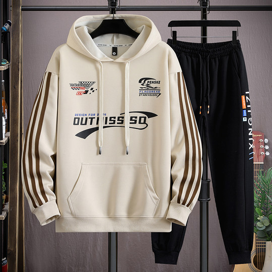 Spring boys trendy sweatshirt long-sleeved T-shirt set 12