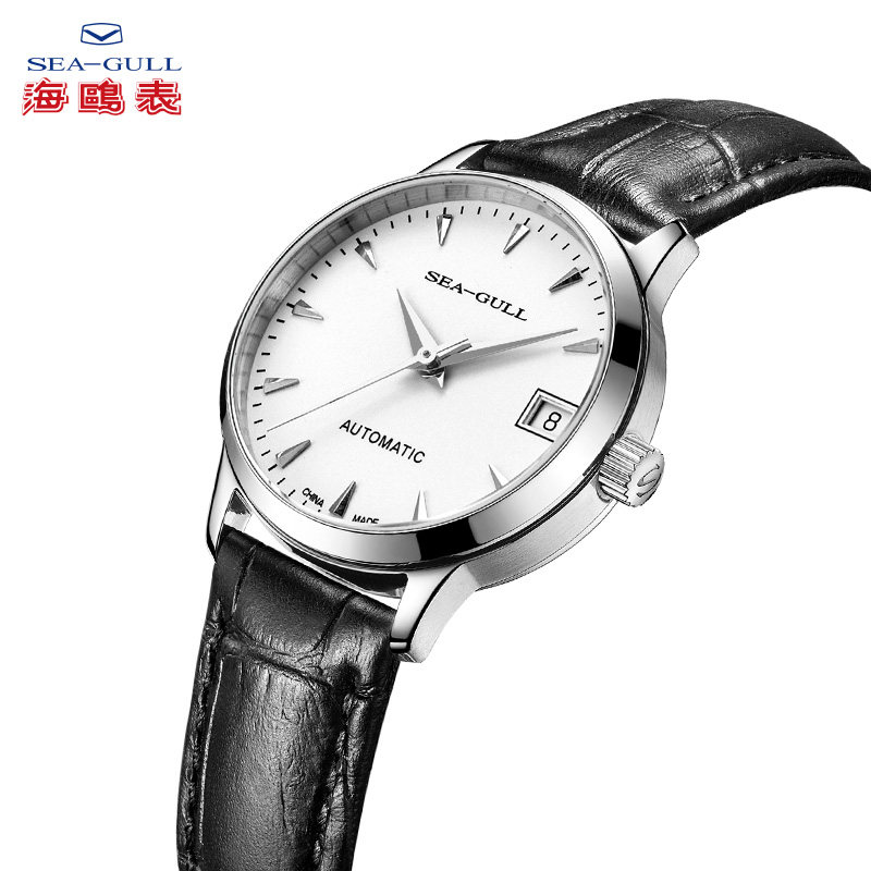 海鸥表自动机械表男女情侣对表皮带防水表国民系列613