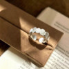 December Flower Goddess pure silver 999.9 women's ring