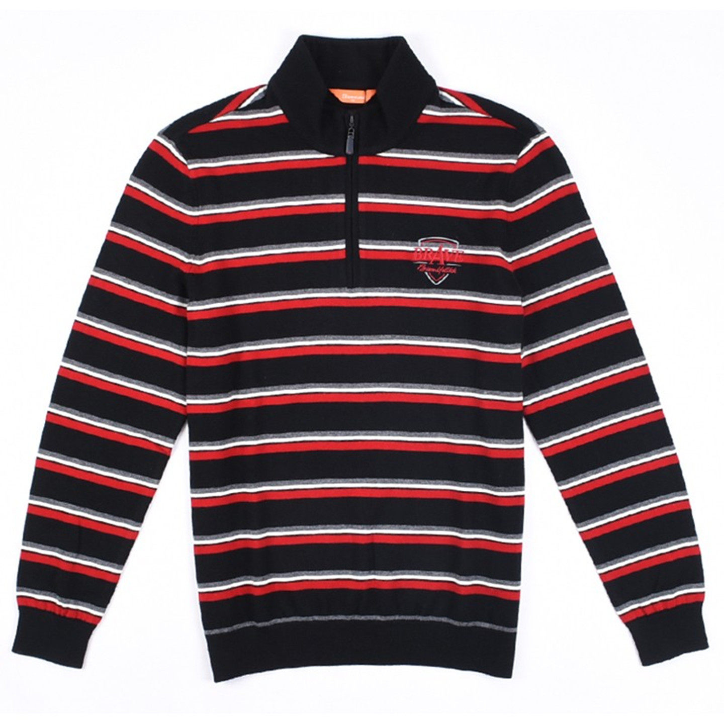 BIEM.L.FDLKK比音勒芬正品男装 秋冬羊毛羊绒条纹保暖长袖针织衫 - 图3