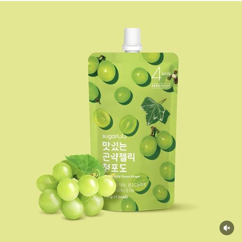 卡路里个位数！韩国进口sugarlolo猕猴桃魔芋代餐吸吸果冻水果味 - 图1