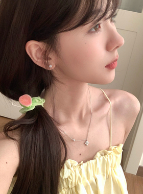 多巴胺水果~可爱草莓榴莲发圈ins少女心糖果色发绳高弹力头绳发饰