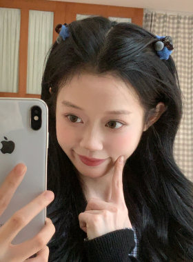 小甜豆！撞色波点星星纽扣抓夹小号发抓刘海夹前额侧边夹子发饰女
