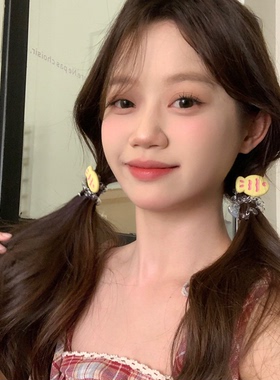 小鱼星星发绳百搭透明电话绳发圈可爱少女心头绳无痕不伤发头饰品