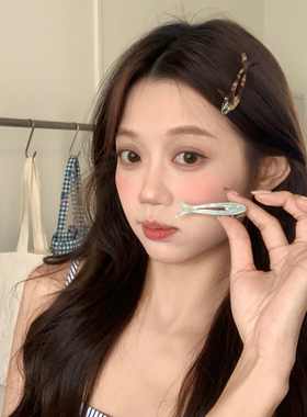 可爱醋酸小鱼发夹鸭嘴夹甜美少女刘海夹边夹前额发卡百搭气质发饰