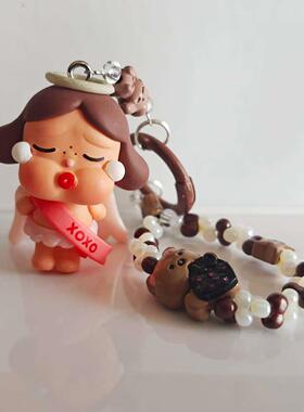 哭娃CRYBABY爱神的眼泪系列改娃萌粒合金款手机链挂件钥匙链