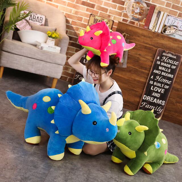 Plush toy ຂະ​ຫນາດ​ໃຫຍ່ triceratops doll ງາມ​