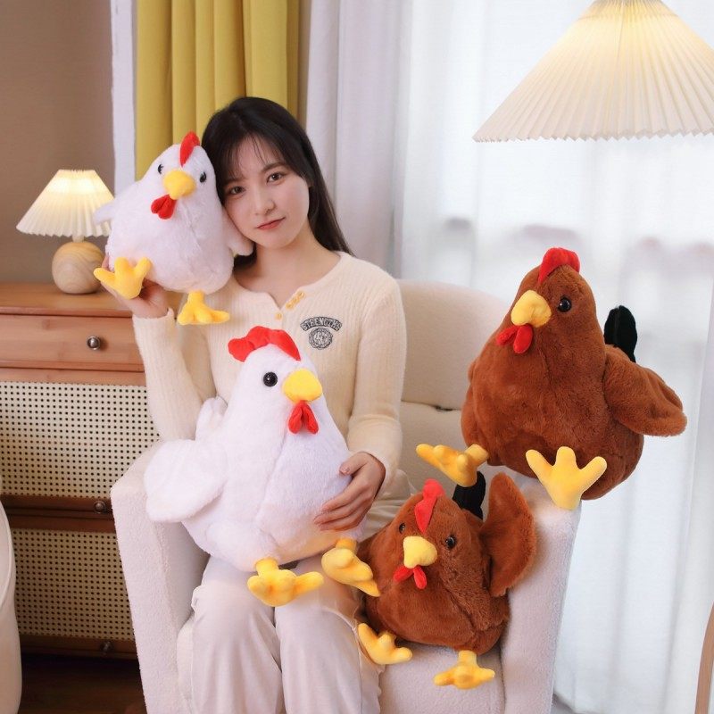 可爱仿真大公鸡公仔毛绒玩具母鸡玩偶布娃娃小鸡男女生日礼物儿童,淘宝优惠券,粉丝福利购,淘宝优惠卷