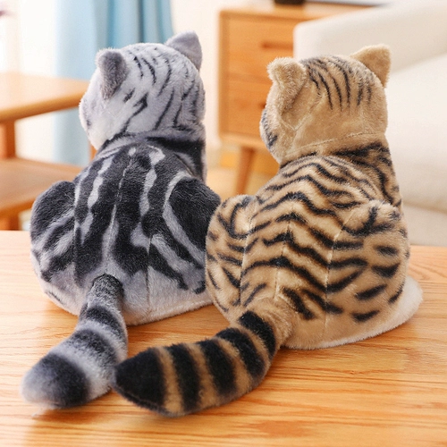 Реалистичная плюшевая кукла, милая игрушка, детская подушка для сна, кот, котенок