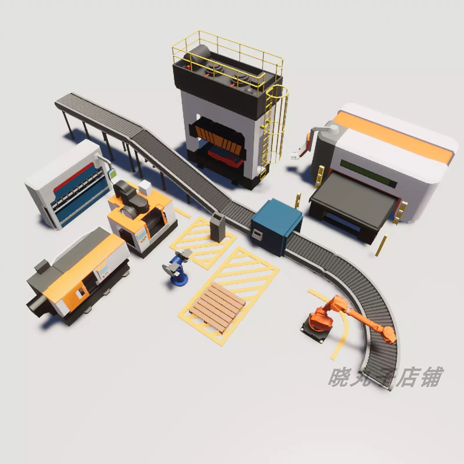 MegapolyArt - Metal Machining Workshop Pack金属加工工作车间 - 图0