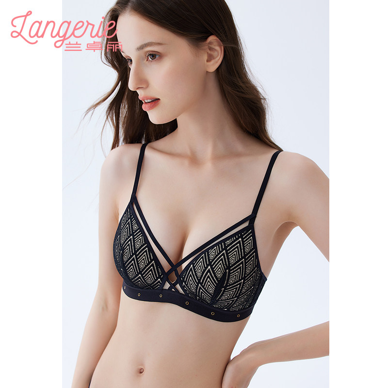 兰卓丽无钢圈薄杯款性感蕾丝文胸 兰卓丽文胸